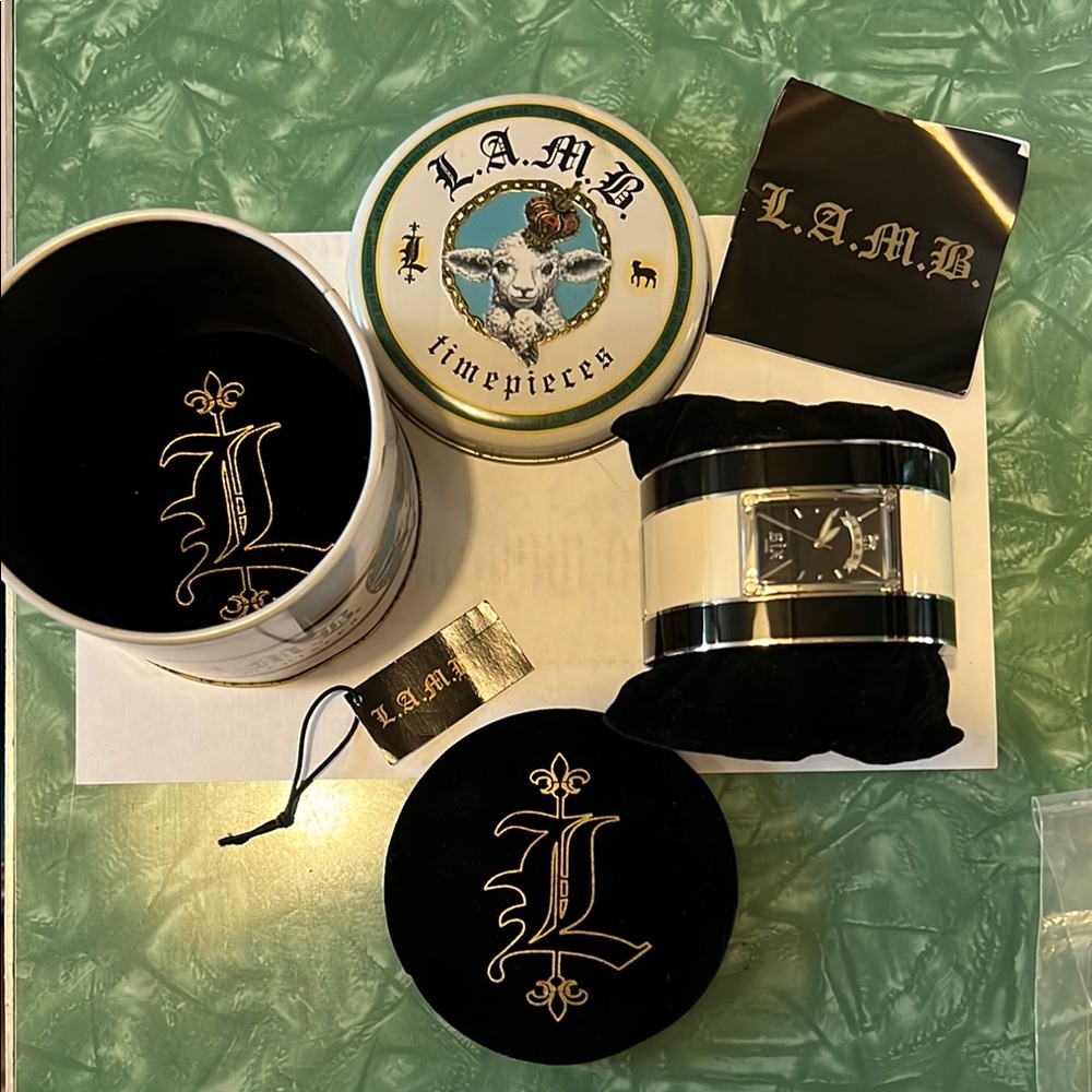 L.A.M.B. Black and Silver Watch